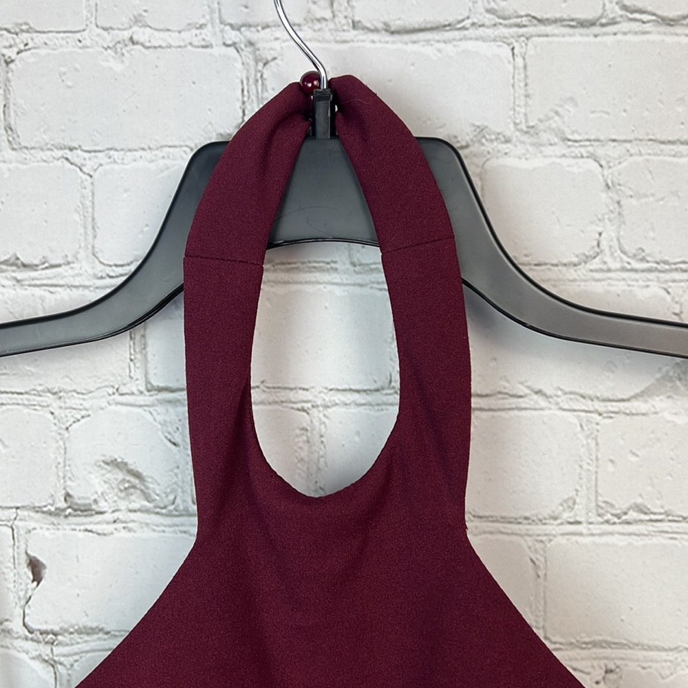 Speechless Burgundy Halter Rhinestone Bodycon Dress Juniors Size 1 - Picture 3 of 7